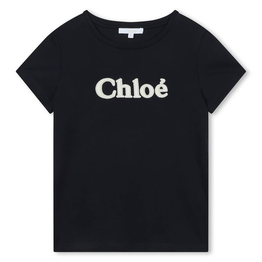 女童蓝色Logo棉T恤