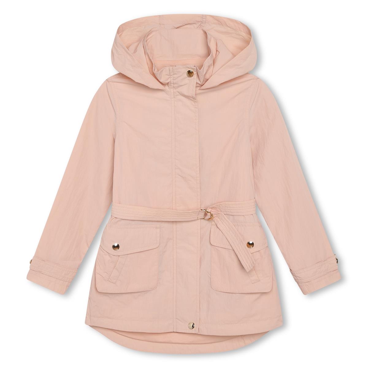 女童粉色连帽夹克