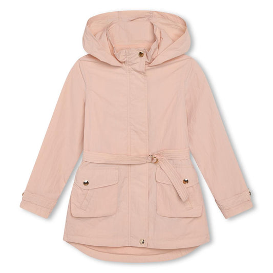女童粉色连帽夹克
