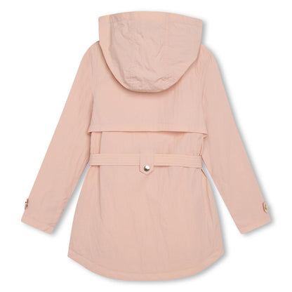 女童粉色连帽夹克