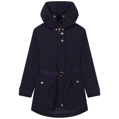 女童藏青色连帽夹克