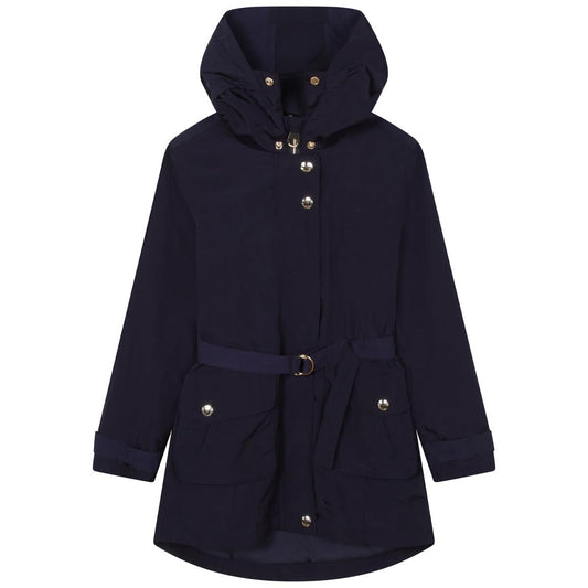 女童藏青色连帽夹克