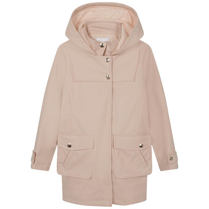 女童粉色连帽夹克