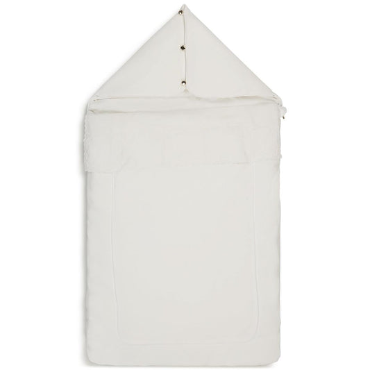 婴儿白色棉包被