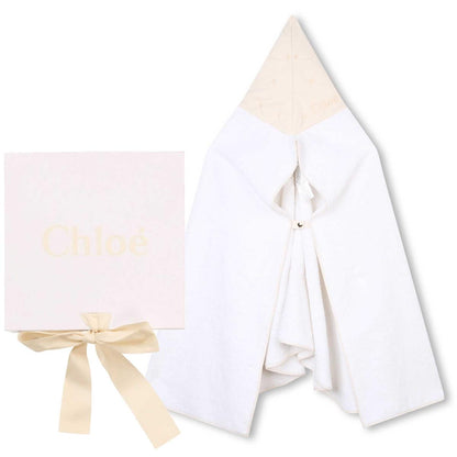 女童白色沐巾