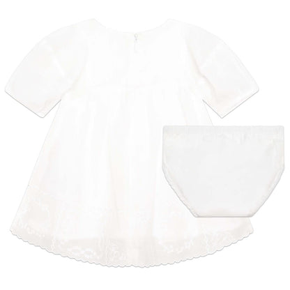 女婴白色连衣裙套装