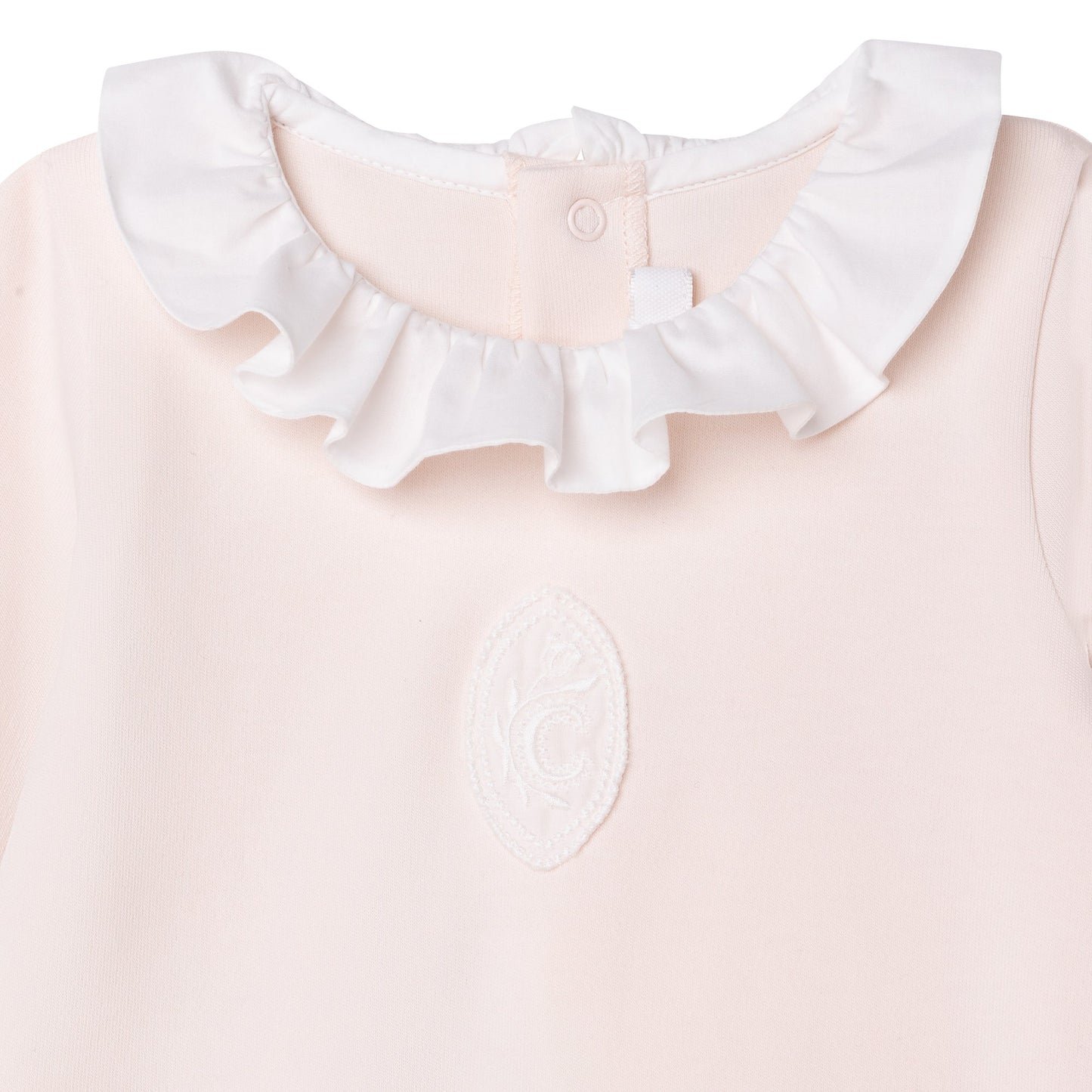 女婴粉色棉连体衣