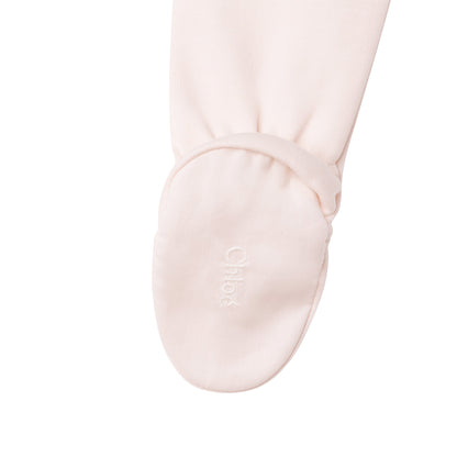 女婴粉色棉连体衣