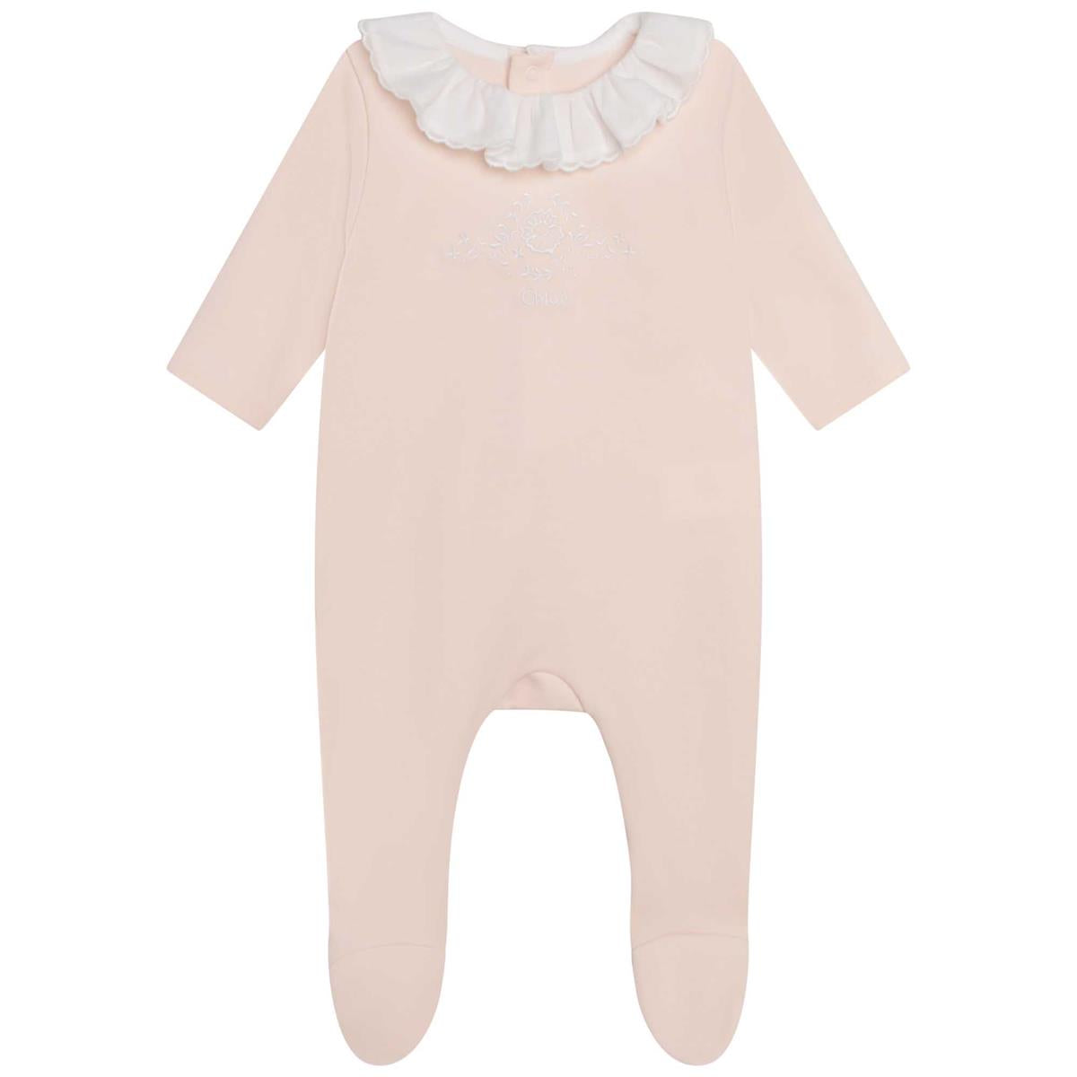 女婴粉色连体衣