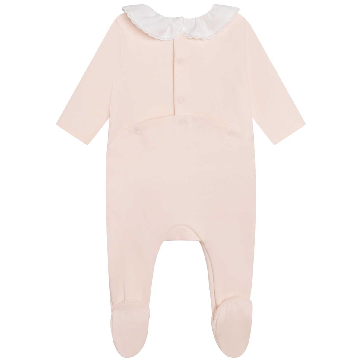 女婴粉色连体衣