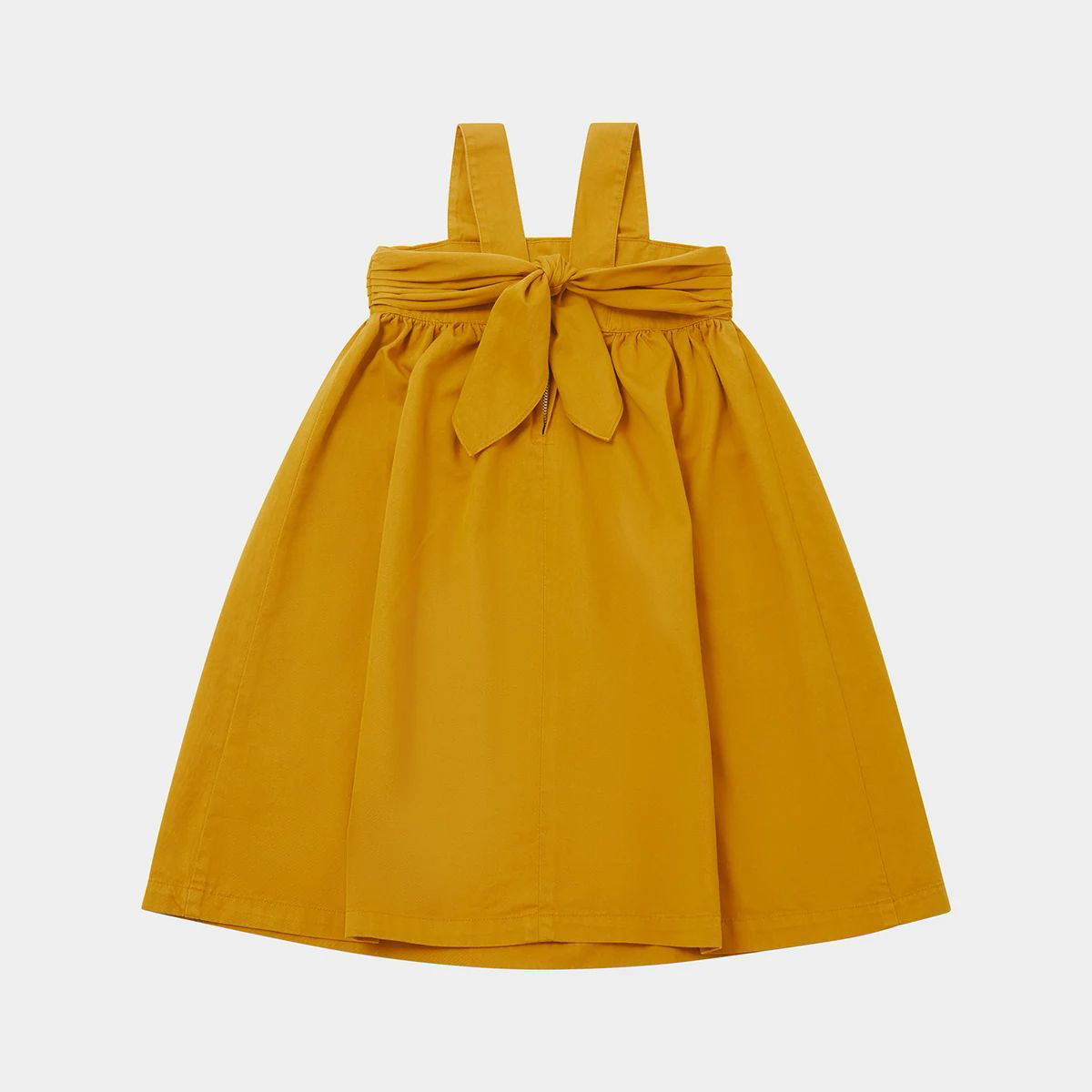女童黄色棉连衣裙