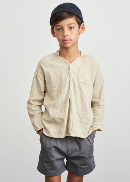 儿童深灰色棉短裤