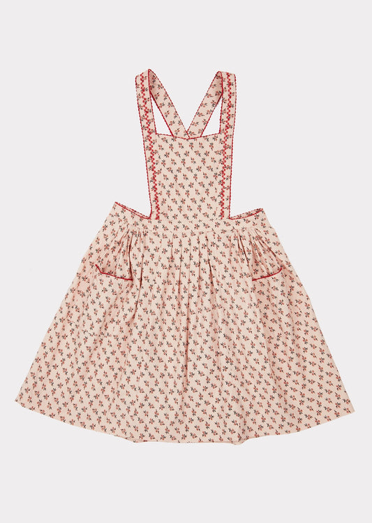 Girls Pink Floral Cotton Skirt