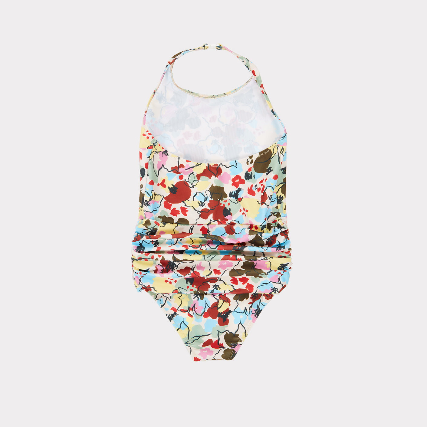 女童花朵印花泳装