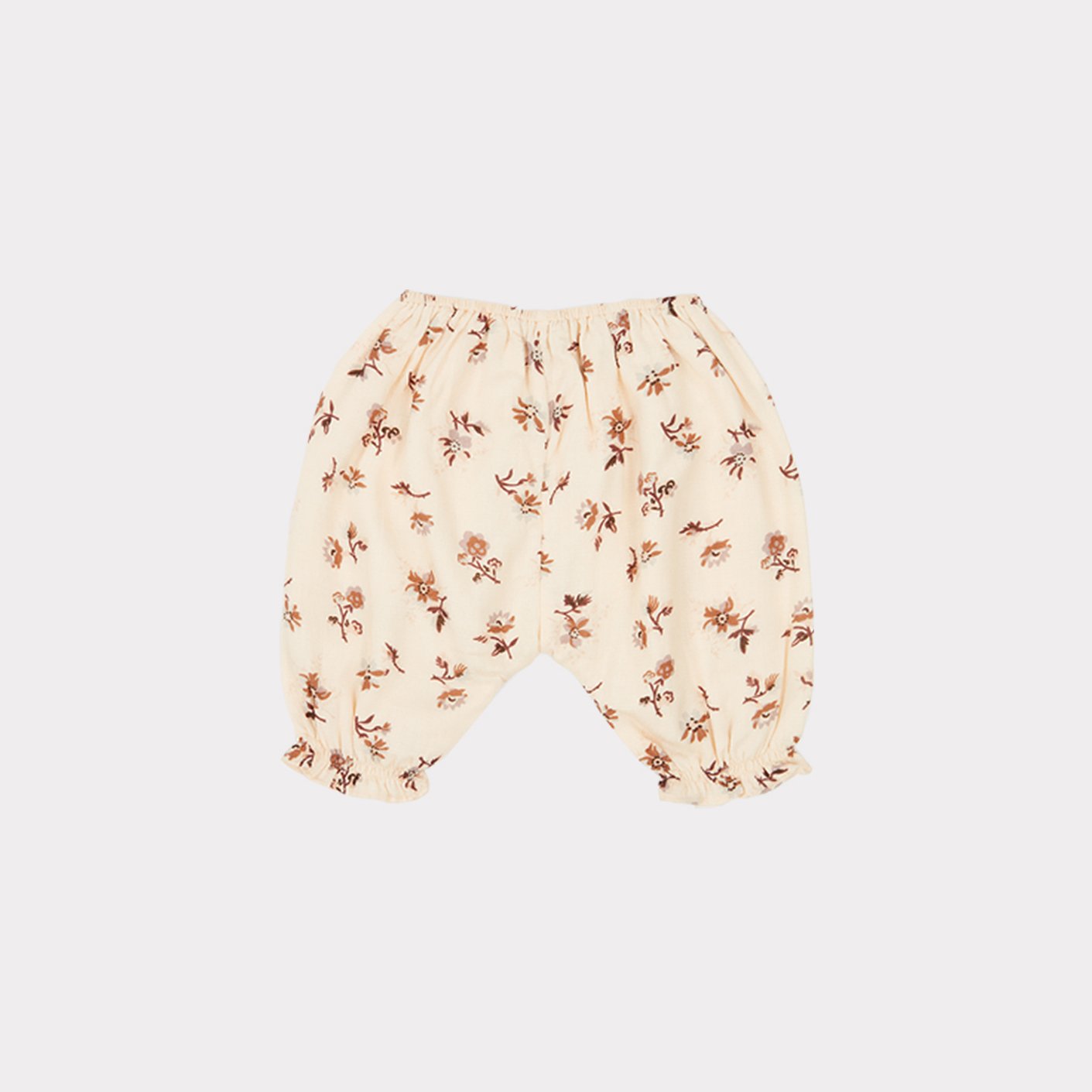 女婴米色碎花棉套装