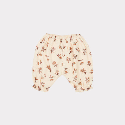 女婴米色碎花棉套装