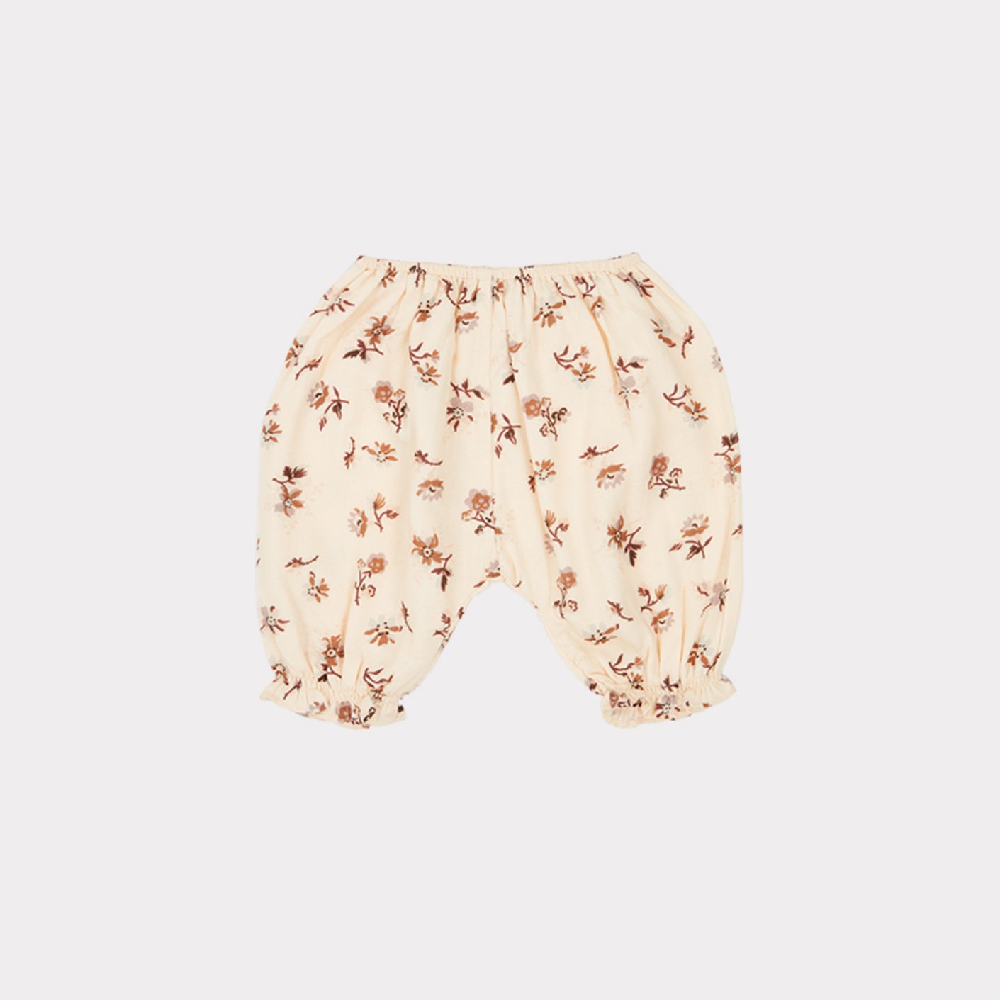 女婴米色碎花棉套装