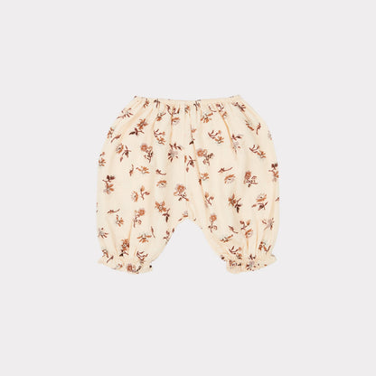 女婴米色碎花棉套装