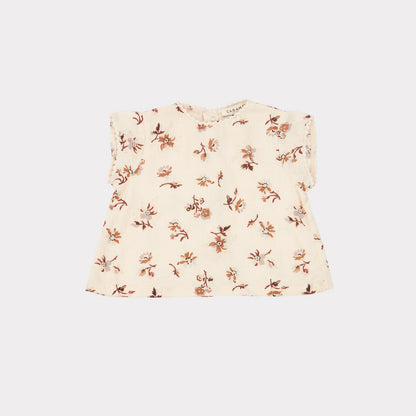 女婴米色碎花棉套装