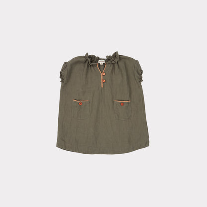 Baby Girls Dark Olive Dress