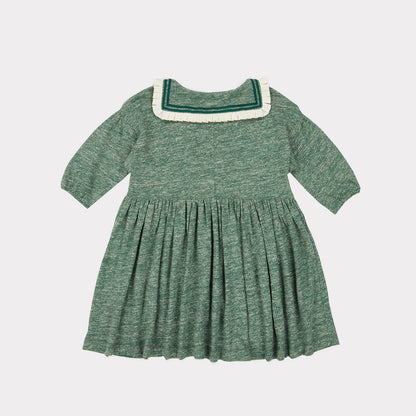 Girls Green Cotton Dress