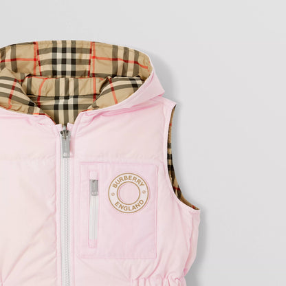 女童粉色棉马甲