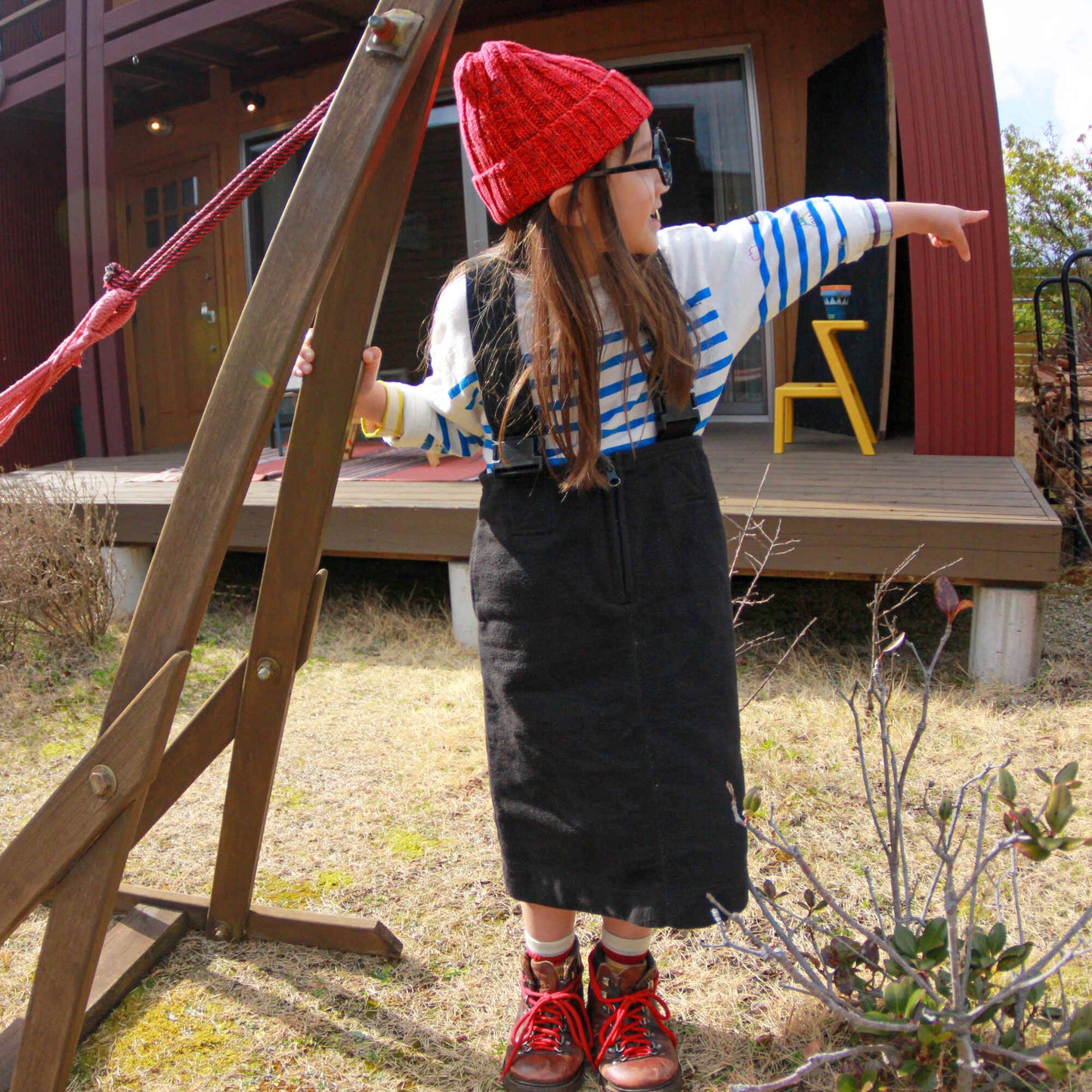 儿童蓝色条纹棉T恤