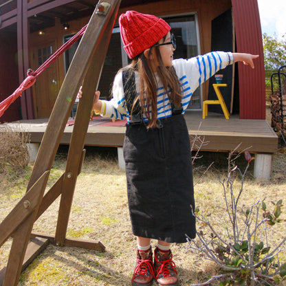 儿童蓝色条纹棉T恤