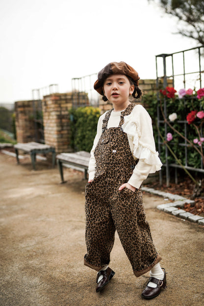 女童白色褶边棉卫衣