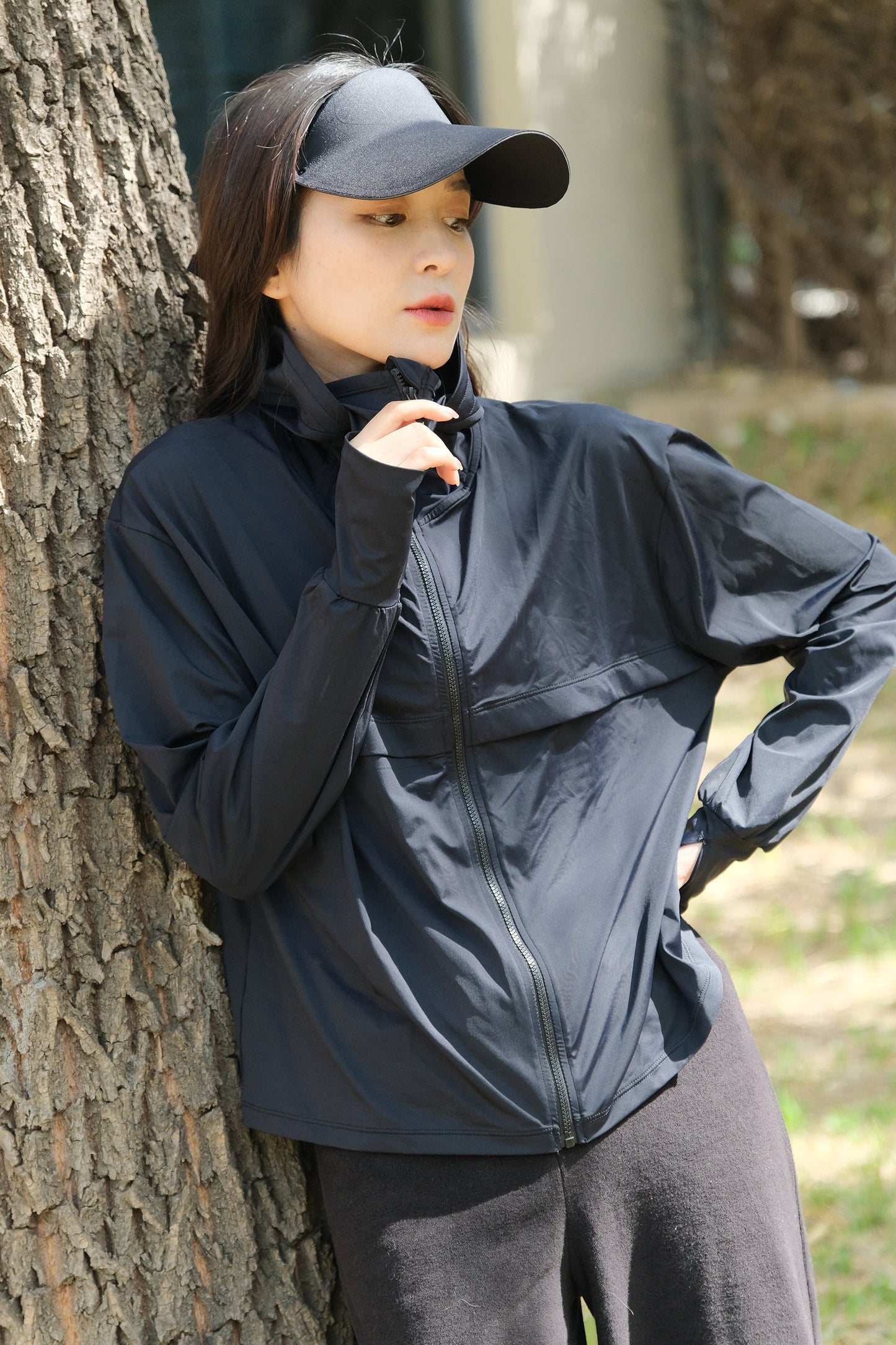 黑色防晒服