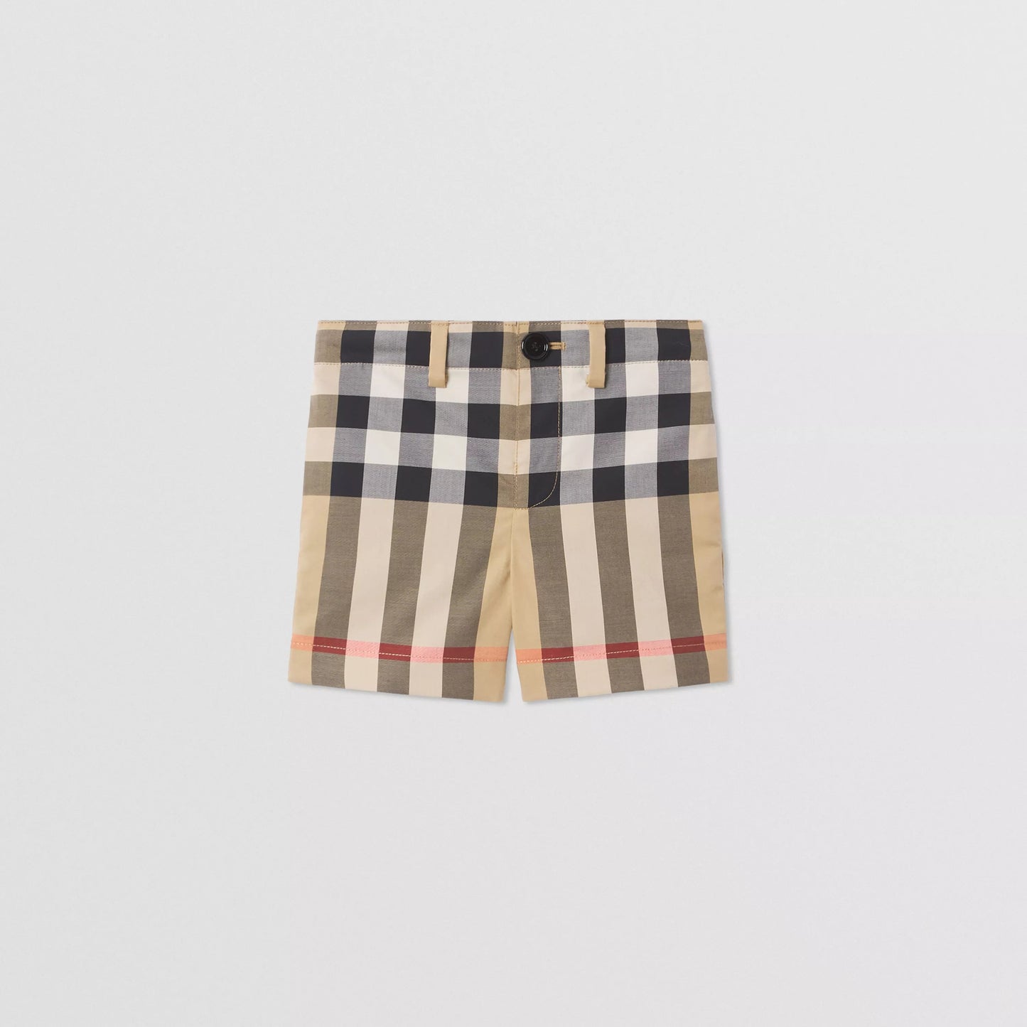 男婴米色格子短裤