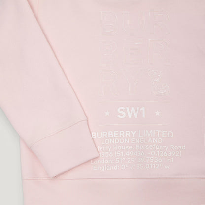 女童粉色连帽棉卫衣