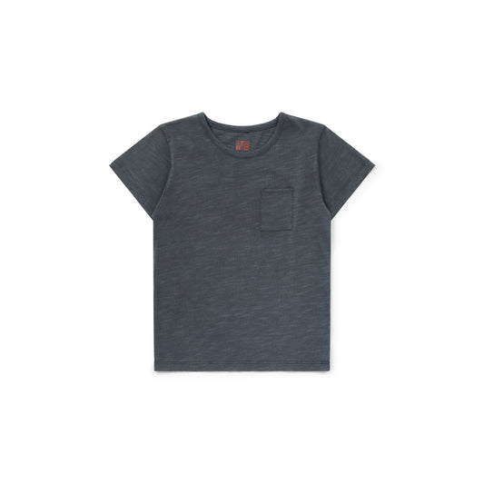Boys Dark Grey Cotton T-shirt
