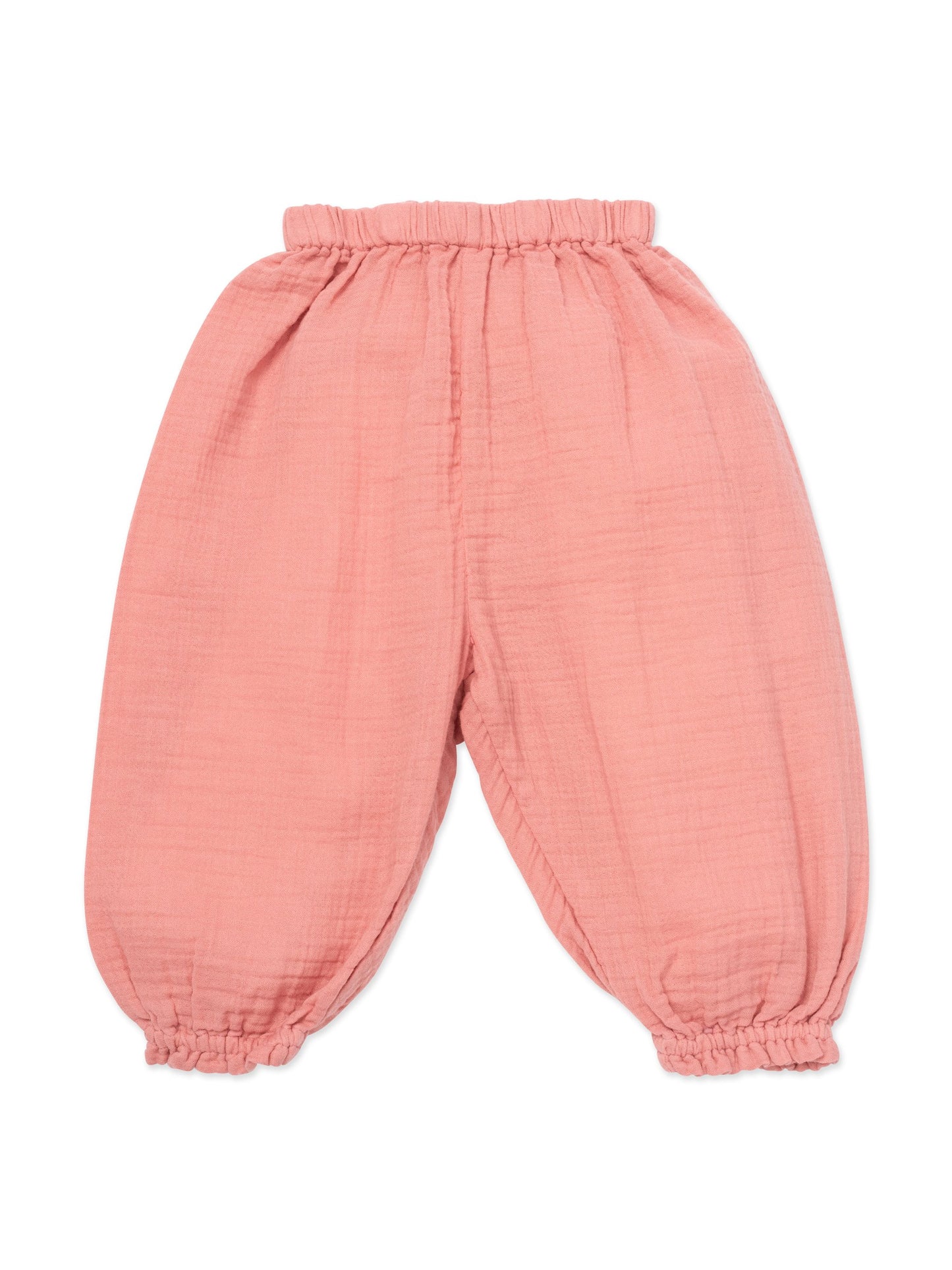女婴粉色棉长裤