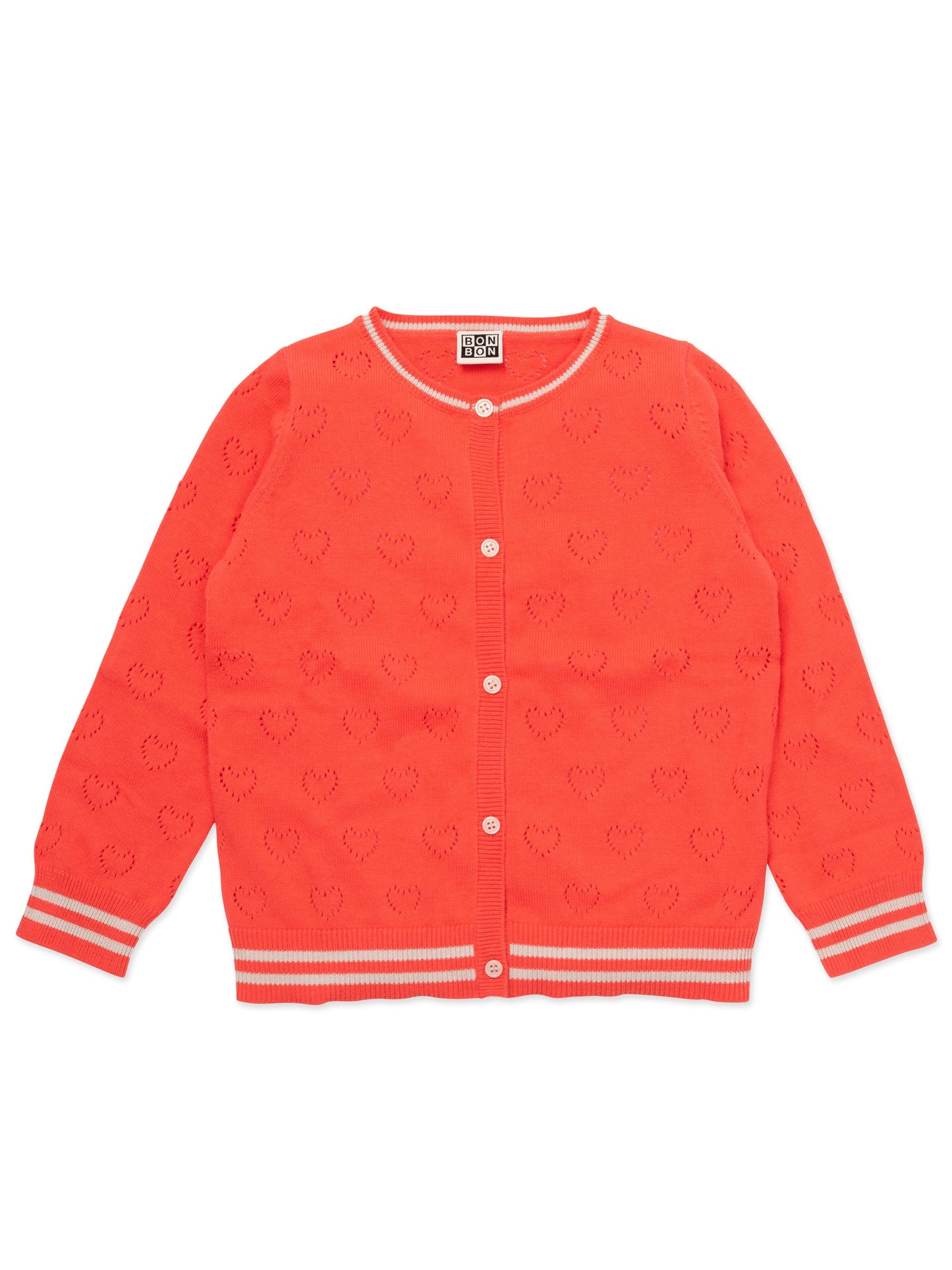 女童红色棉开衫