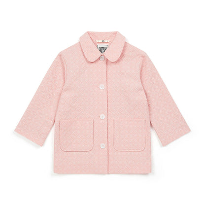 女童粉色棉外套