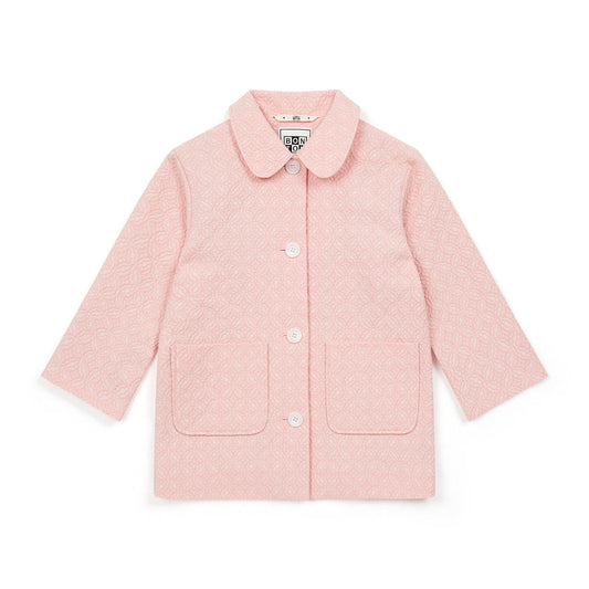 女童粉色棉外套