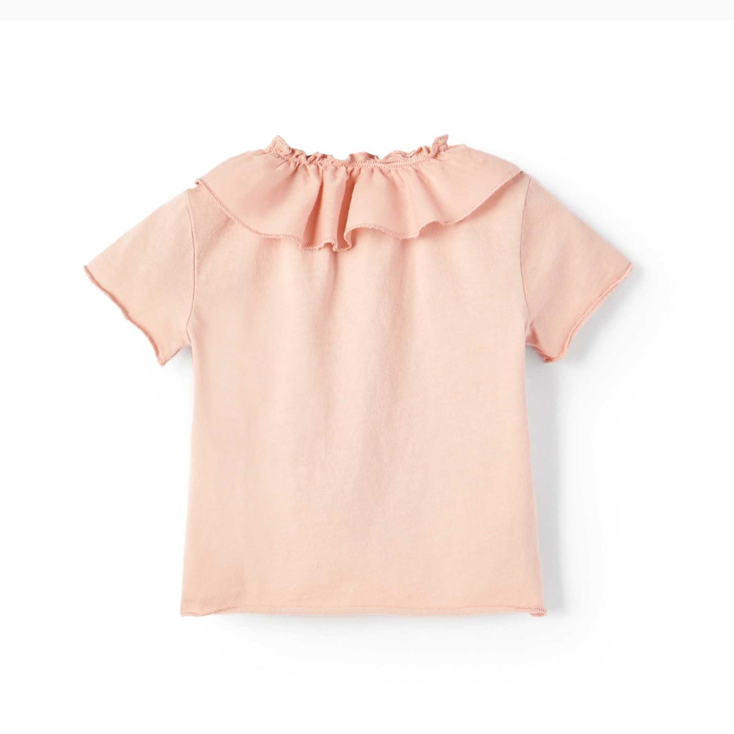 女婴粉色棉T恤