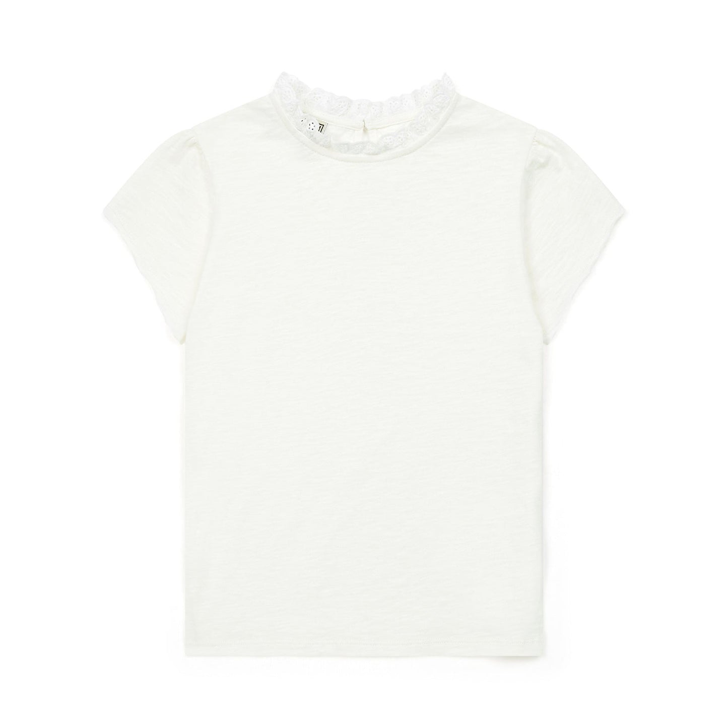 女童白色棉T恤