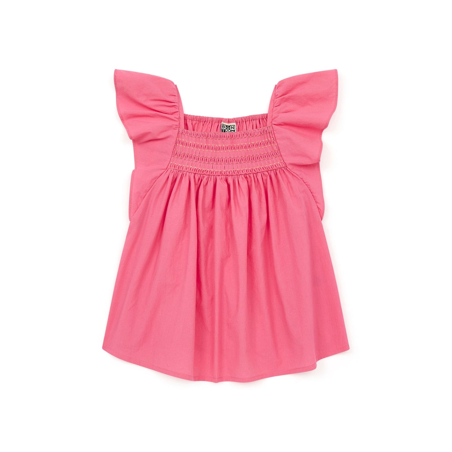 女童亮粉色棉上衣