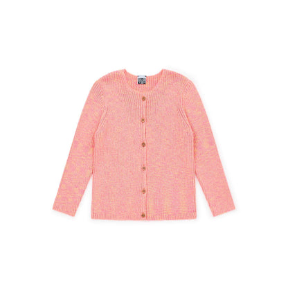 女童粉色棉开衫