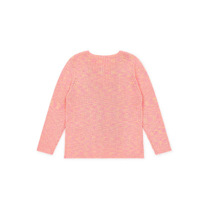 女童粉色棉开衫