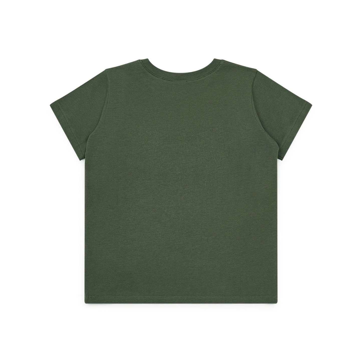 男童深绿色Logo棉T恤