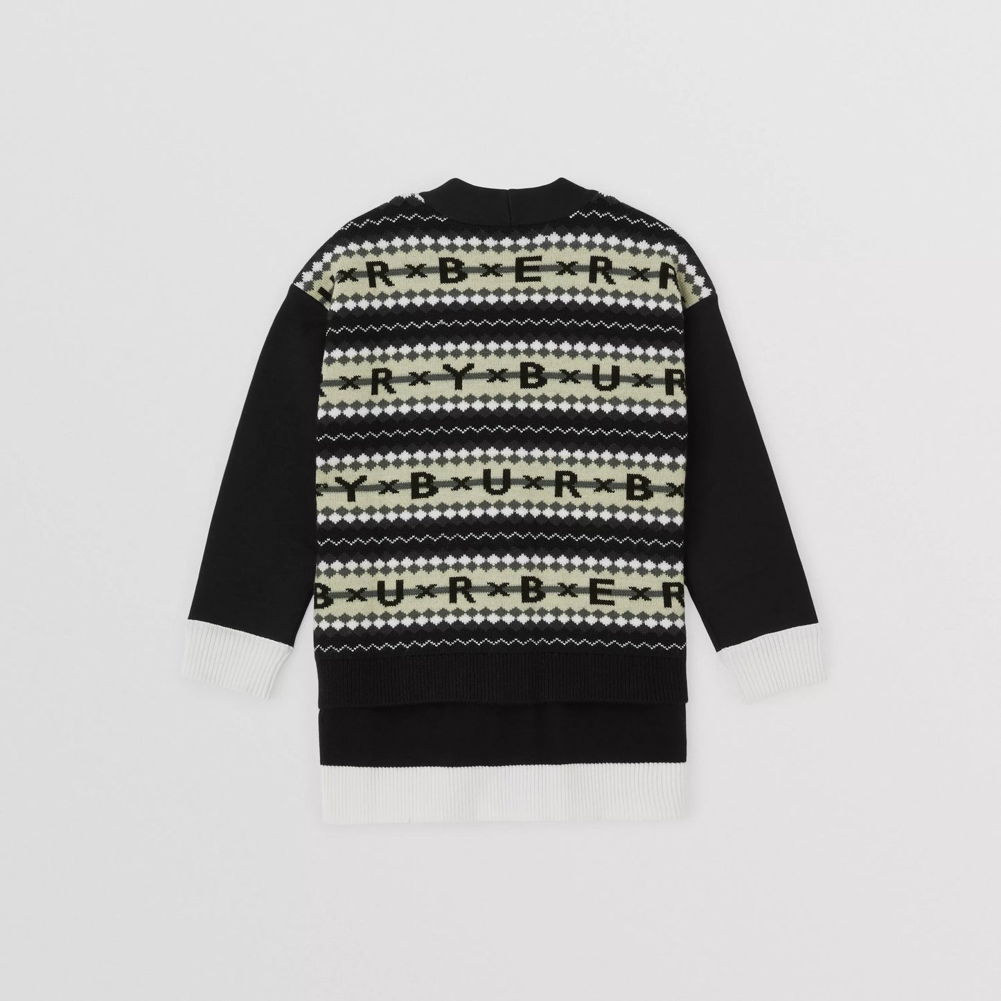 女童白色Logo羊毛开衫