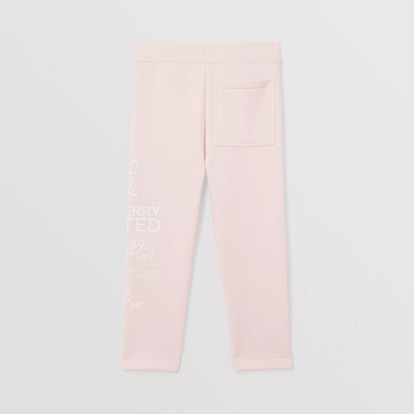 女童粉色Logo棉长裤