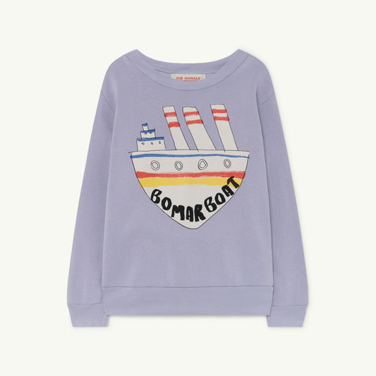 儿童紫色印花棉卫衣