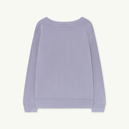 儿童紫色印花棉卫衣