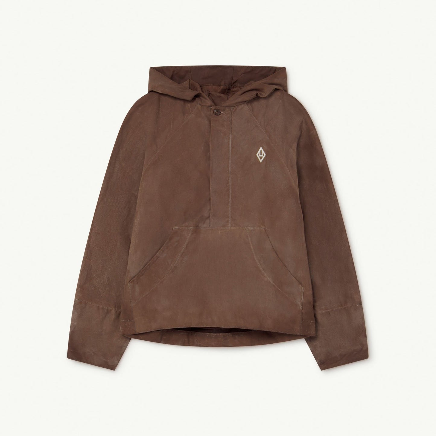 女童棕色Logo棉夹克