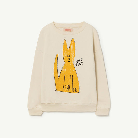 儿童白色猫咪棉卫衣