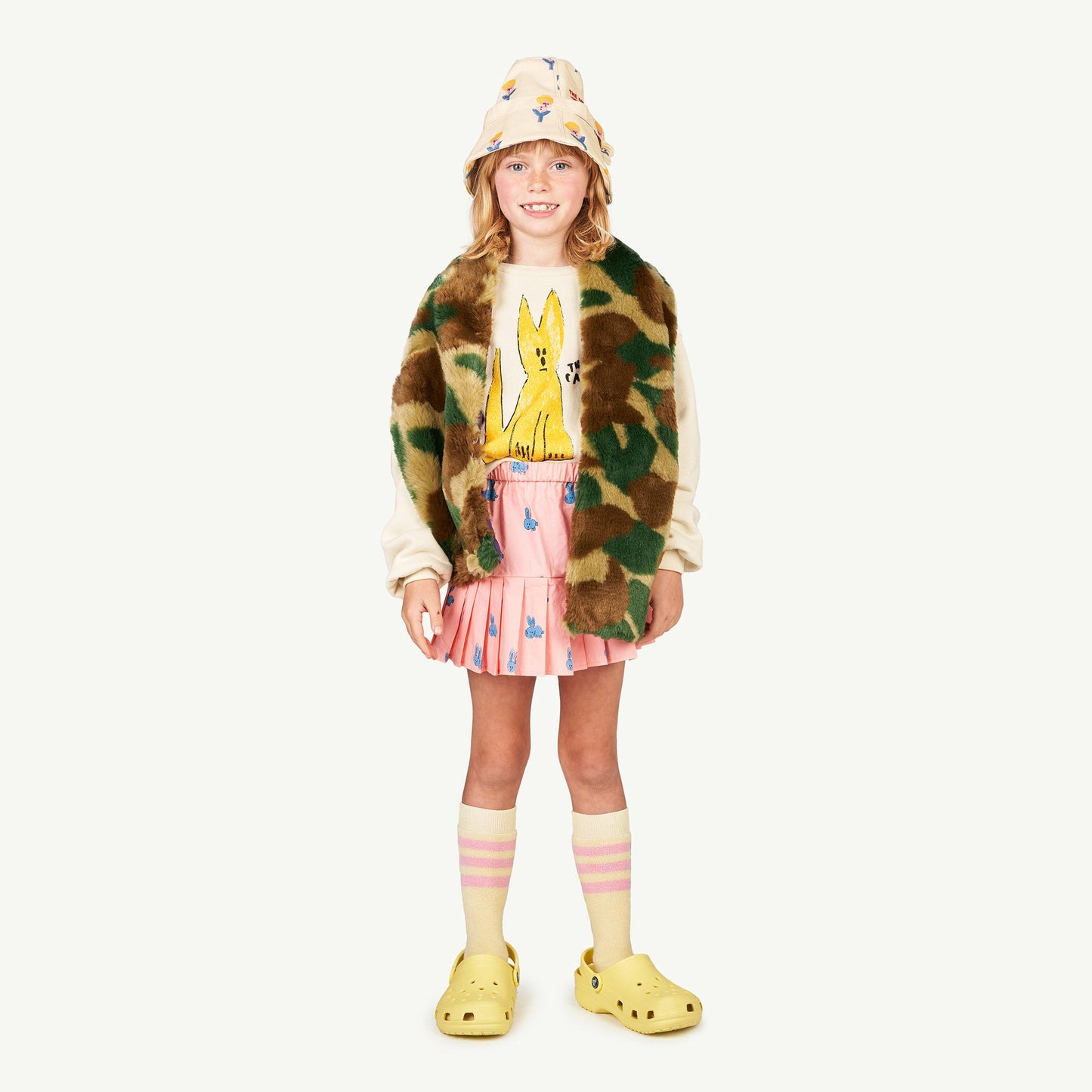 儿童白色猫咪棉卫衣